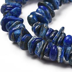 天然石のラピスラズリビーズ連売り  チップ  4~10x4~6x2~4mm  穴：1mm  約210個/連  80~81cm&nbsp;G-R192-13