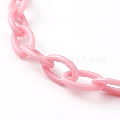 Personalized ABS Plastic Cable Chain Necklaces&nbsp;NJEW-JN03310-09