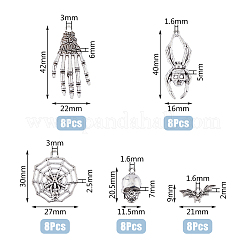 40Pcs 5 Style Tibetan Style Alloy Pendants&nbsp;FIND-FH0008-61