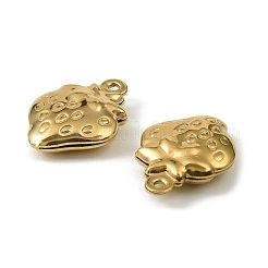 304 Stainless Steel Pendants. Strawberry Charm&nbsp;STAS-A190-06G