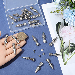 20Pcs Zinc Alloy Spikes Screwback Studs&nbsp;FIND-GF0008-53A