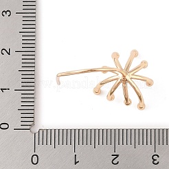Brass Flower Earring Findings&nbsp;KK-N256-21G