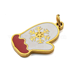 Christmas Theme Ion Plating(IP) 304 Stainless Steel Pendants&nbsp;STAS-O005-01G-G