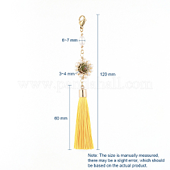 Polyester Tassel Big Pendant Decorations&nbsp;HJEW-JM00379-M
