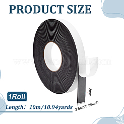 10mのEVA粘着テープ  フラット  ブラック  25x3mm&nbsp;AJEW-WH0481-632B-01