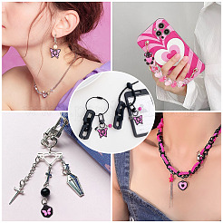 20Pcs 10 Style Spray Painted Alloy Pendants&nbsp;FIND-TA0002-89