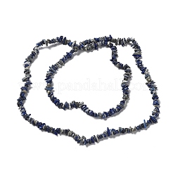 天然石ラピスラズリビーズ連売り  チップ  1~5x3~16x3~5mm  穴：0.8~0.9mm  29.92~32.68''（76~83センチメートル）&nbsp;G-E607-A01