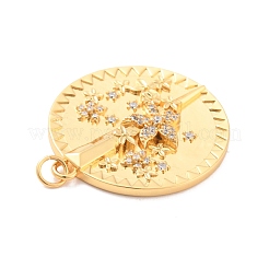 Eco-Friendly Brass Micro Pave Cubic Zirconia Pendants&nbsp;KK-K268-26G