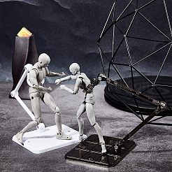 プラモデルおもちゃ組み立てホルダー  鉄製のネジとナット付き  ホワイト  パッケージ：30x21cm&nbsp;KY-WH0024-05A
