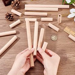 4 Styles Unfinished Beech Wood Rods&nbsp;WOOD-OC0002-53
