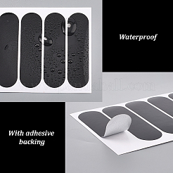 プラスチック反射ステッカー  オートバイと自転車の装飾  長方形  ブラック  148x113x0.3mm  ステッカー：142~150x0.6~19mm&nbsp;DIY-WH20032-45A