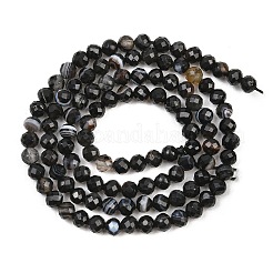 Natural Dyed & Heated Black Agate Beads Strands&nbsp;G-RM250101-C18