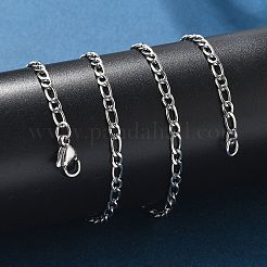 Non-Tarnish 304 Stainless Steel Figaro Chain Necklaces&nbsp;NJEW-E143-04P