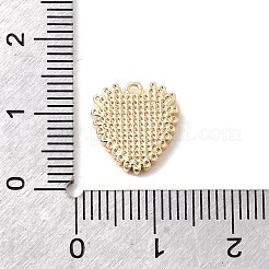 真鍮製エナメルペンダント  ハートチャーム  18KGP本金メッキ  12x11.5x2.5mm  穴：1mm&nbsp;KK-A277-22G