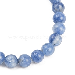 2Pcs Natural Kyanite and Lava Rock Round Beads Stretch Bracelets for Men Women&nbsp;BJEW-JB12390