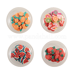 40Pcs 4 Colors PVC Plastic with Polymer Clay Cabochons&nbsp;KY-CJ0001-43