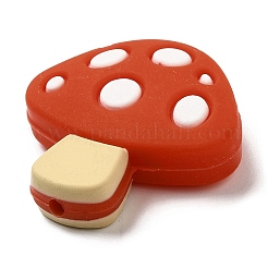 Mushroom Food Grade Eco-Friendly Silicone Focal Beads&nbsp;SIL-Z005-01C