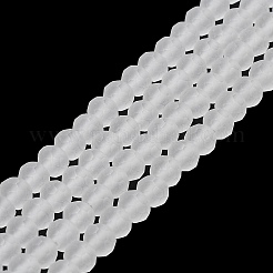 透明ガラスビーズ連売り  多面カット  艶消し  ロンデル  ホワイトスモーク  2.9~3.3mm  穴：1mm  約135~140個/連  32~34cm&nbsp;EGLA-A034-T2mm-MD19