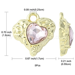Rack Plating Alloy Glass Pendants&nbsp;FIND-YW0001-91A