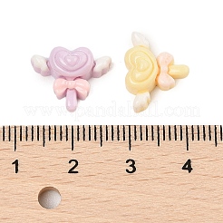 オペーク樹脂カボション  ミックスカラー  ハート  11x14x6mm&nbsp;CRES-M037-09A