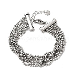 304 Stainless Steel Multi-strand Bracelets&nbsp;BJEW-C137-01P