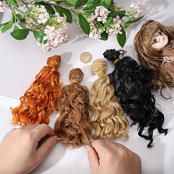 4Pcs 4 Colors PP Hair Doll Wig Hair&nbsp;DIY-GL0005-56A