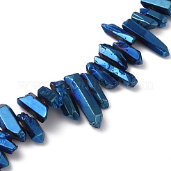 Electroplated Natural Quartz Crystal Beads Strands&nbsp;G-WH0022-08A