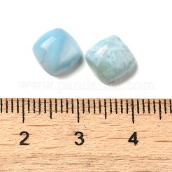 天然ラリマーカボション  正方形  8x8x4~4.5mm&nbsp;G-E616-04B