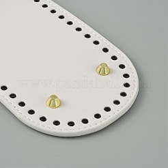 Oval PU Leather Knitting Crochet Bags Nail Bottom Shaper Pad&nbsp;DIY-WH0349-26LG-06