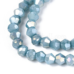 Ombre Effect Dyed Glass Beads Strands&nbsp;GLAA-T025-4mm-09G