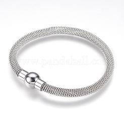 304ステンレススチールブレスレット  マグネットクラスプ付き  ミックスカラー  7-1/2インチ（190mm）&nbsp;BJEW-F274-02