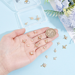 20Pcs 10 Styles Brass Micro Pave Cubic Zirconia Pendants&nbsp;KK-BBC0028-16