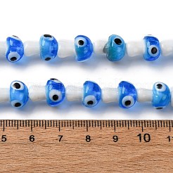 Handmade Evil Eye Lampwork Beads Strands&nbsp;LAMP-S069-01A-05