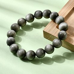 Grade AA Natural Eagle Eye Stone Round Beads Stretch Bracelets for Women&nbsp;BJEW-L712-B05-12mm