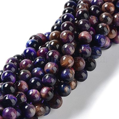 Natural Rainbow Tiger Eye Beads Strands&nbsp;G-NH0002-A01-B03-1
