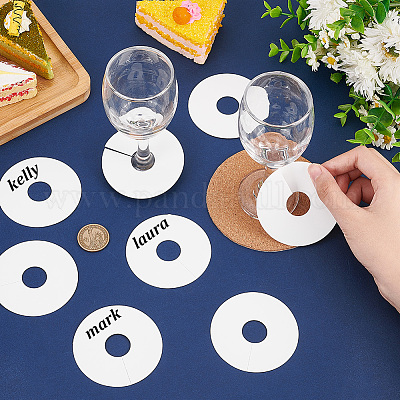 Wholesale Paper Wine Glass Blank Label - Pandahall.com