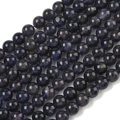 Natural Cordierite/Iolite/Dichroite Beads Strands&nbsp;G-P132-14-6mm-1