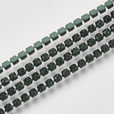 Electrophoresis Iron Rhinestone Strass Chains&nbsp;CHC-Q009-SS12-B02-1