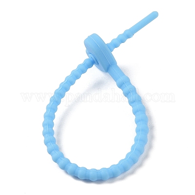 Heart Shape Silicone Cable Zip Ties&nbsp;AJEW-C034-02C-1