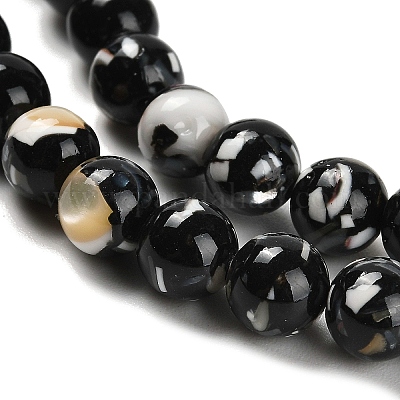 Assembled Synthetic Stone and Trochus Shell Beads Strands&nbsp;G-B128-08B-04-1