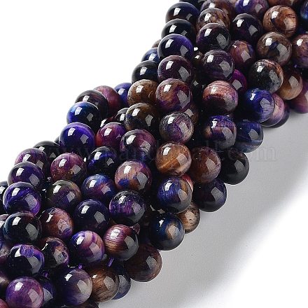 Natural Rainbow Tiger Eye Beads Strands G-NH0002-A01-B03-1