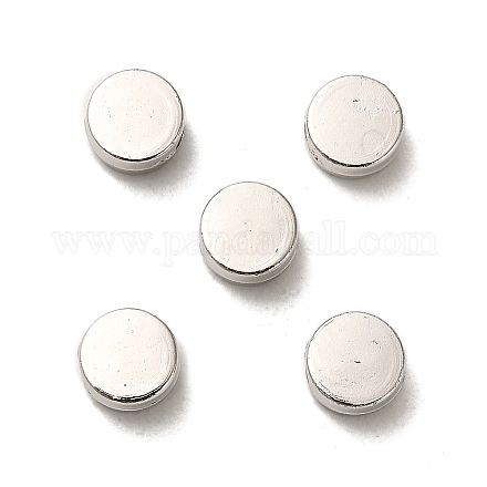 CCBプラスチックビーズ  フラットラウンド  プラチナ  6x3mm  穴：1.4mm&nbsp;CCB-A001-05P-1