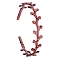 PC Plastic Hair Bands, wavy, Indian Red, 145x125x12mm