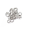 Iron Open Jump Rings, Platinum, 4x0.5mm