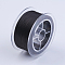 Flat Elastic Crystal String, Elastic Beading Thread, for Stretch Bracelet Making, Black, 0.8mm, about 54.68 yards(50m)/roll