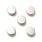 CCB Plastic Beads, Flat Round, Platinum, 6x3mm, Hole: 1.4mm