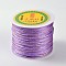 Round Polyester Braided Cords, with Metallic Thread, Medium Purple, 2mm, about 109.36 yards(100m)/roll