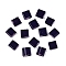 2-Hole Glass Seed Beads, Antique Style, Rectangle, Indigo, 5x4.5~5.5x2~2.5mm, Hole: 0.5~0.8mm