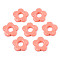 Opaque Acrylic Bead Frames, Flower, Coral, 19x20x3.5mm, Hole: 1.6mm, Inner Diameter: 6.5mm, about 632pcs/500g