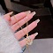 Stainless Steel Cable Chain Necklaces, Rhinestone Pendant Necklaces, Flower, 8.27~19.69 inch(21~50cm)